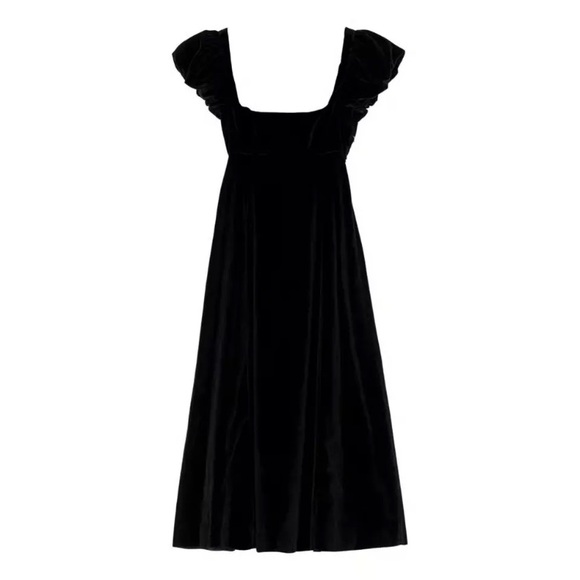 Doen Heirloom Celestine Dress in Black Velvet Size S Small - Picture 15 of 16